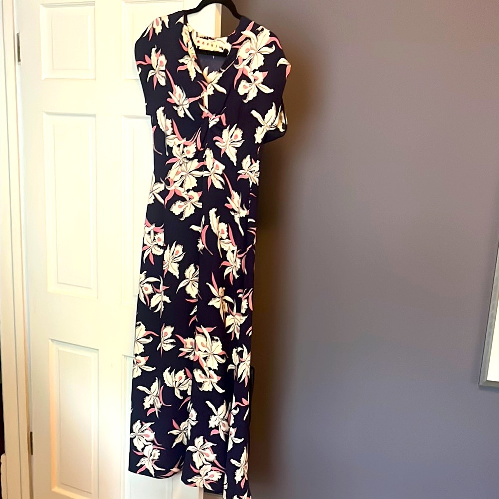 Marni Navy Floral Maxi Dress